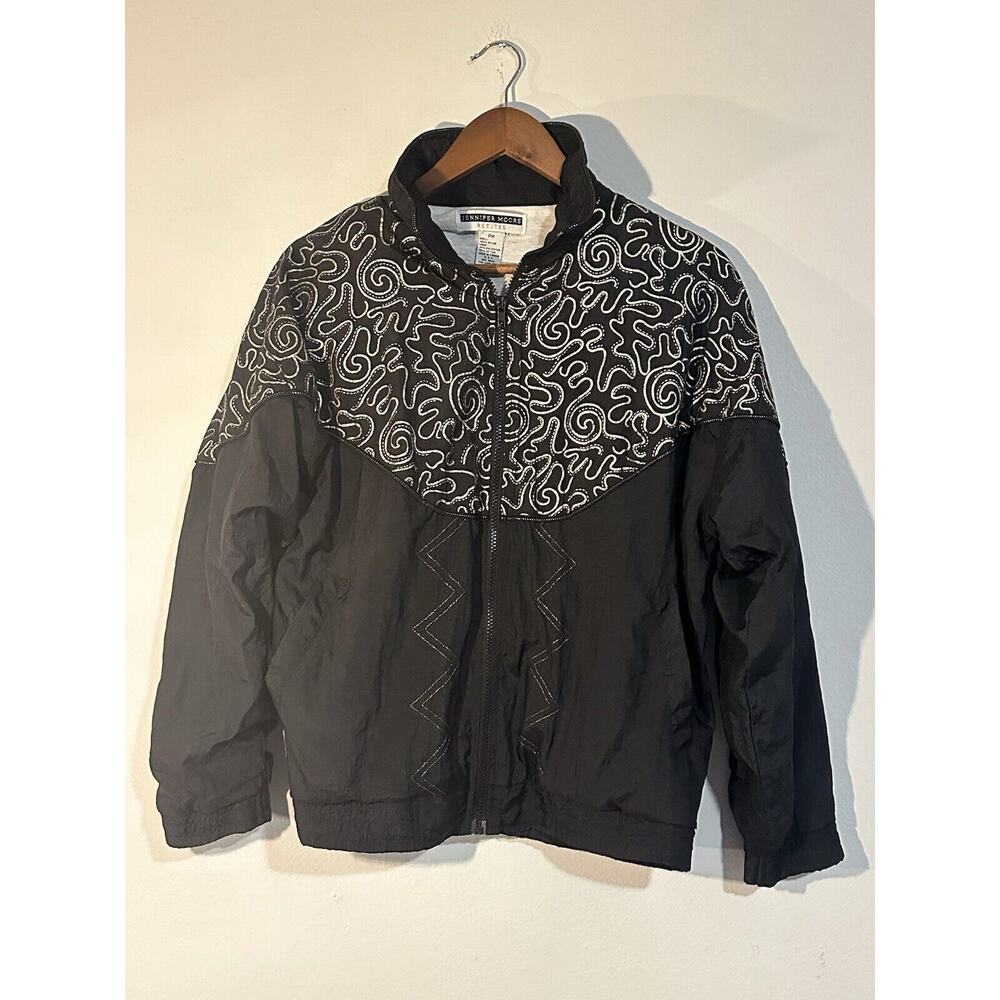 Vintage Jennifer Moore Activewear Windbreaker Womens M Multicolor Jacket